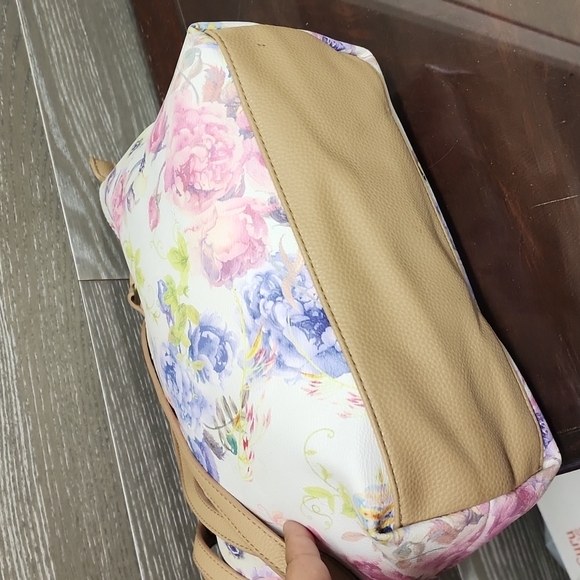 Elliott lucca limited edition floral hand bag tote with zipper top - Picture 12 of 17